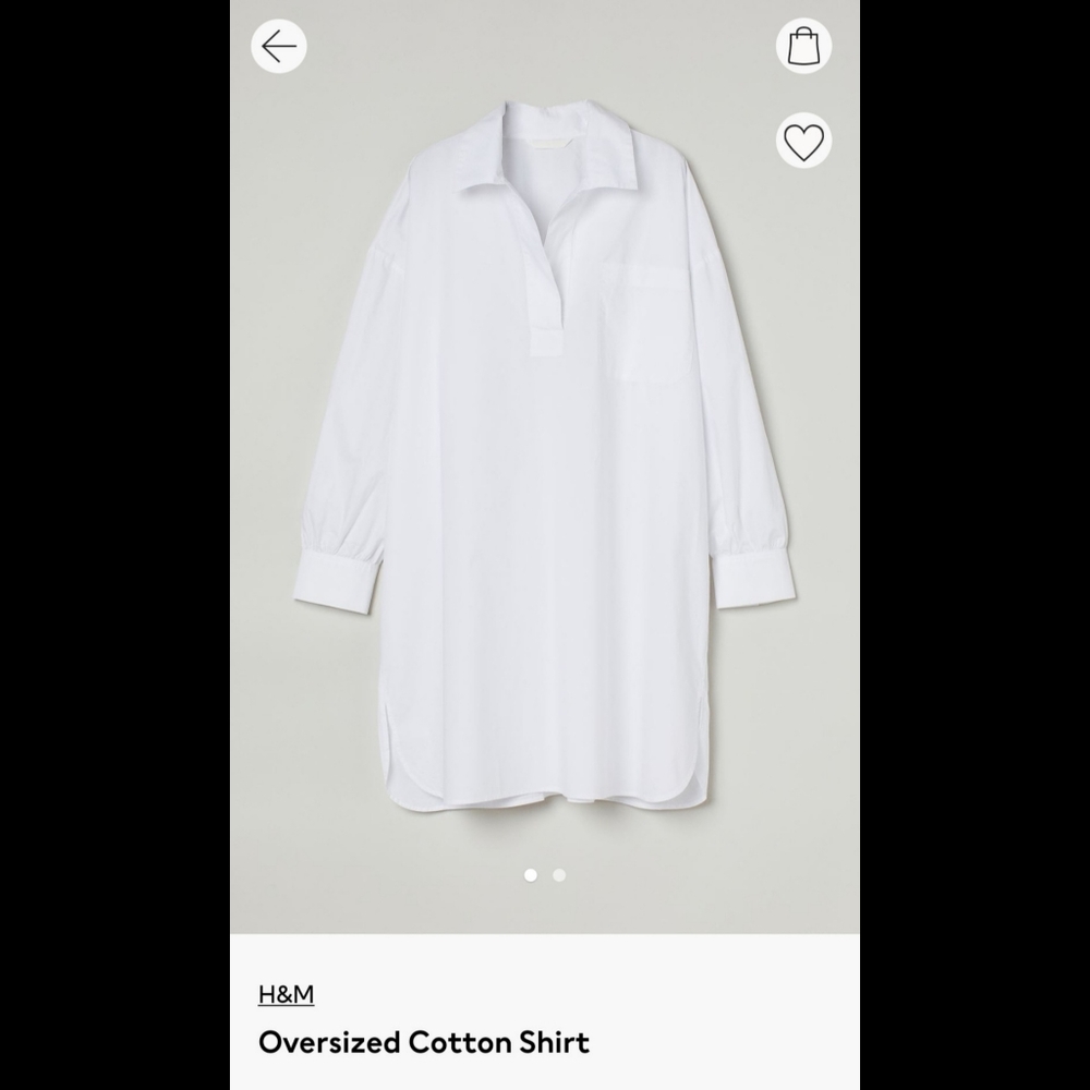 White Oversized Cotton Shirt